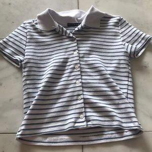 Shirt sleeved colored brandy top